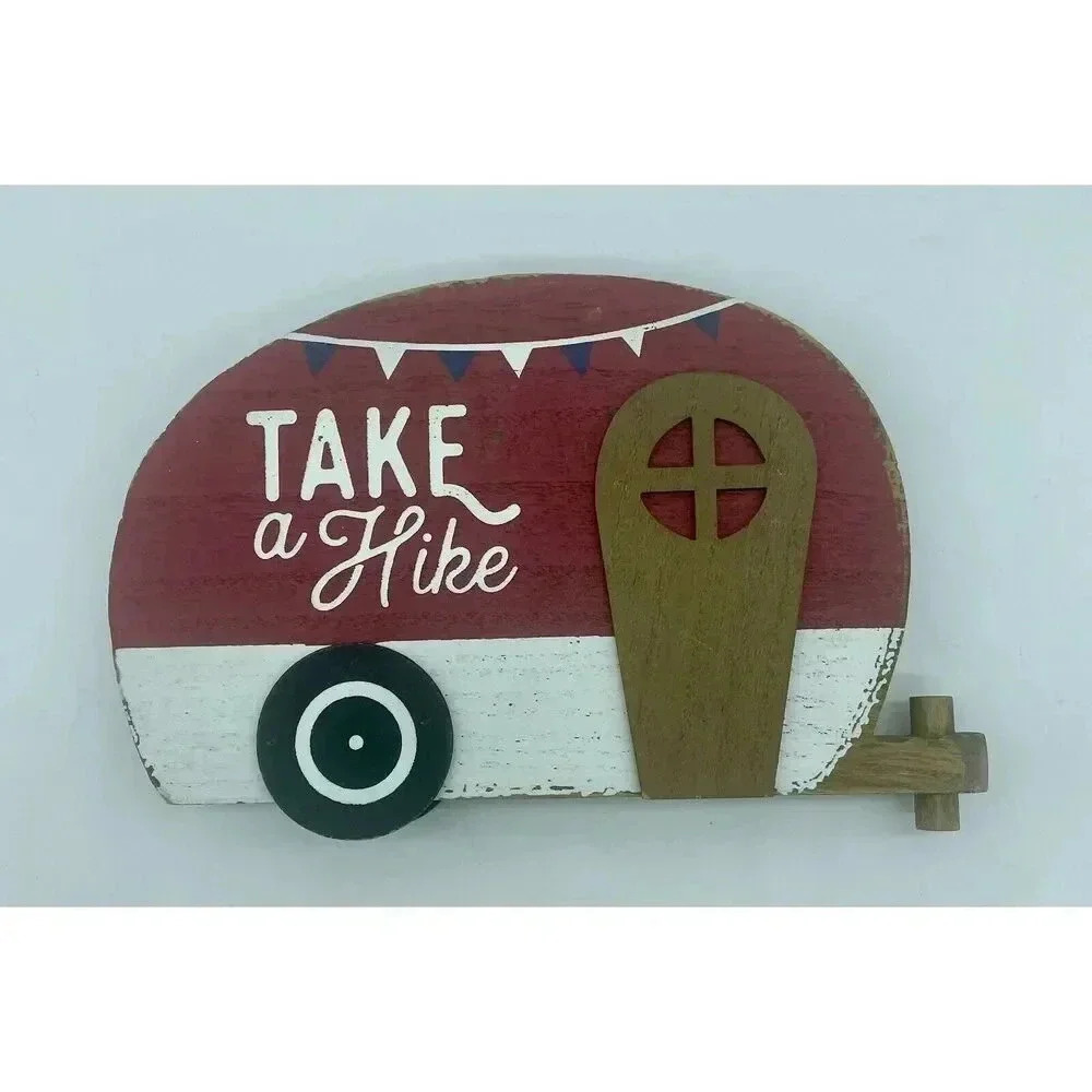 “Take A Hike” Rustic Wooden Sign By Boston Warehouse Trading 8.25” x 5.25”